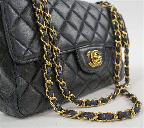 big black chanel purse|authentic chanel black purse.